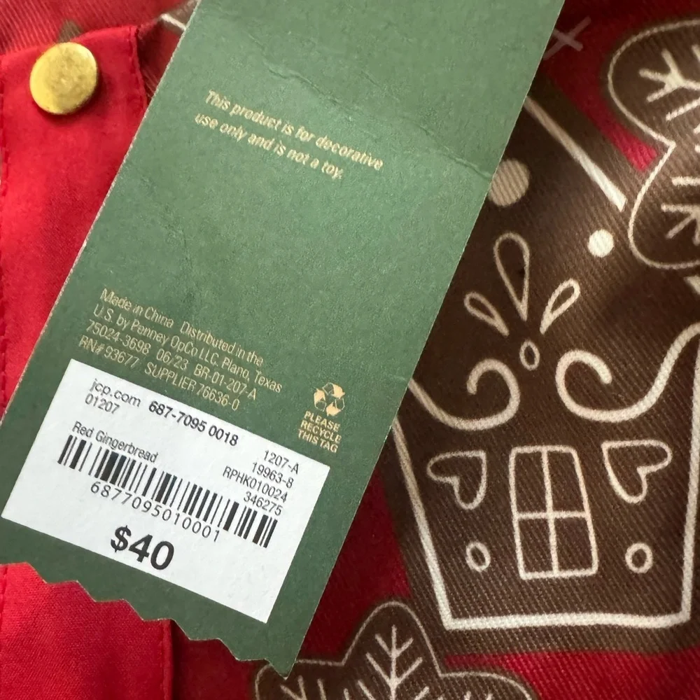 Paw &‎ Tail Red Gingerbread Dog Vest with Tan Sherpa Fur Christmas outfit medium
